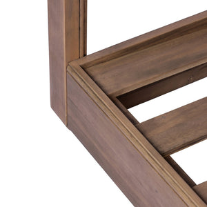 English Elm Westchester Acacia Wood Outdoor Sofa Mid-century Slat Design for Patio Lounging N776P440227B