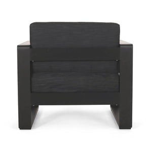 English Elm Giovanna Slatted Aluminum Outdoor Club Chair with Resort Style and Weather Resistant Cushions N776P449941B