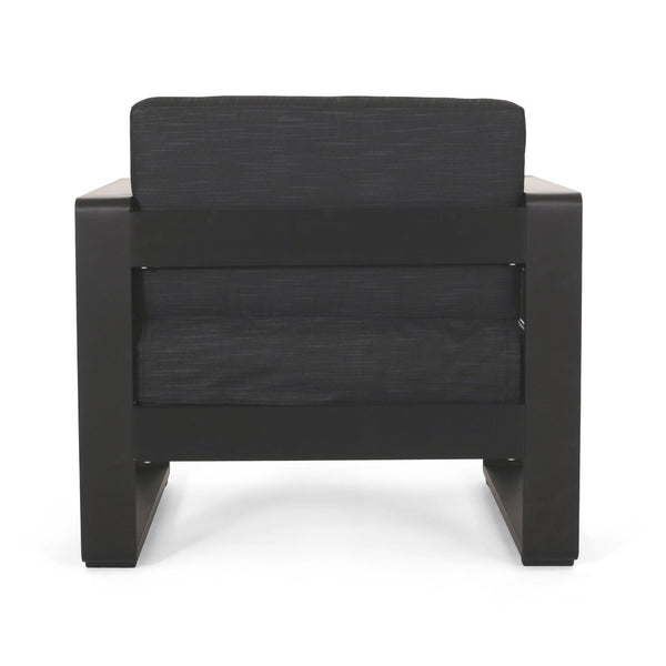 English Elm Giovanna Slatted Aluminum Outdoor Club Chair with Resort Style and Weather Resistant Cushions N776P449941B