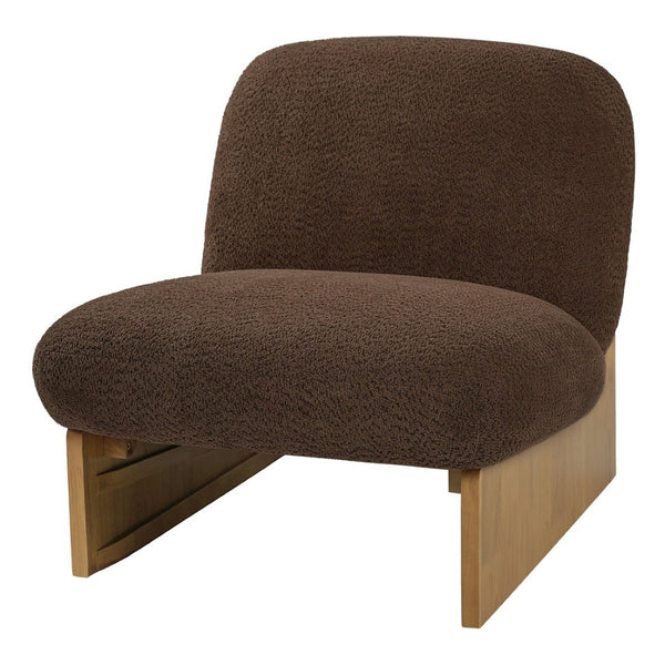English Elm Arnold Mid-century Modern Upholstered Accent Chair Padded Seat for Living Room Nook Brown N776P451297B