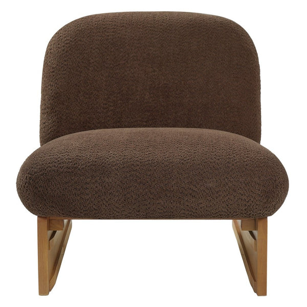 English Elm Arnold Mid-century Modern Upholstered Accent Chair Padded Seat for Living Room Nook Brown N776P451297B