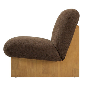 English Elm Arnold Mid-century Modern Upholstered Accent Chair Padded Seat for Living Room Nook Brown N776P451297B