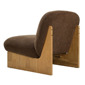 English Elm Arnold Mid-century Modern Upholstered Accent Chair Padded Seat for Living Room Nook Brown N776P451297B