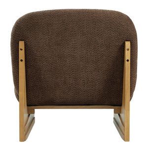 English Elm Arnold Mid-century Modern Upholstered Accent Chair Padded Seat for Living Room Nook Brown N776P451297B