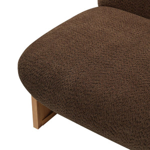 English Elm Arnold Mid-century Modern Upholstered Accent Chair Padded Seat for Living Room Nook Brown N776P451297B