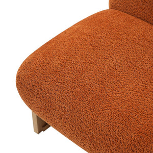 English Elm Arnold Mid-century Modern Upholstered Accent Chair Padded Seat for Living Room Nook Pumpkin Orange N776P451297O