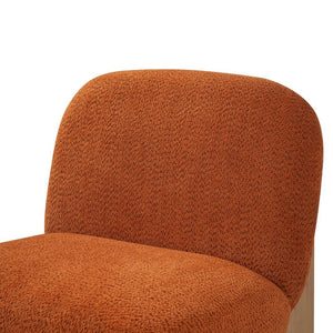English Elm Arnold Mid-century Modern Upholstered Accent Chair Padded Seat for Living Room Nook Pumpkin Orange N776P451297O