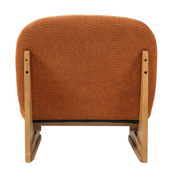 English Elm Arnold Mid-century Modern Upholstered Accent Chair Padded Seat for Living Room Nook Pumpkin Orange N776P451297O