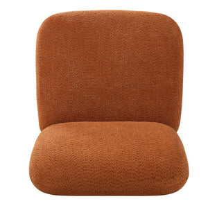 English Elm Arnold Mid-century Modern Upholstered Accent Chair Padded Seat for Living Room Nook Pumpkin Orange N776P451297O