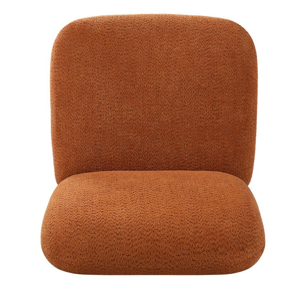 English Elm Arnold Mid-century Modern Upholstered Accent Chair Padded Seat for Living Room Nook Pumpkin Orange N776P451297O