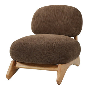 English Elm Amadeo Solid Wood Frame Accent Chair Compact Seat for Reading Nooks and Living Rooms Brown N776P451304B