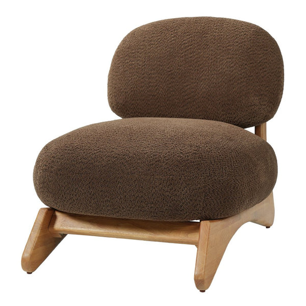 English Elm Amadeo Solid Wood Frame Accent Chair Compact Seat for Reading Nooks and Living Rooms Brown N776P451304B