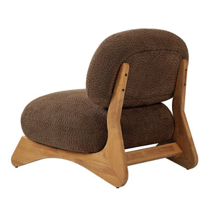 English Elm Amadeo Solid Wood Frame Accent Chair Compact Seat for Reading Nooks and Living Rooms Brown N776P451304B