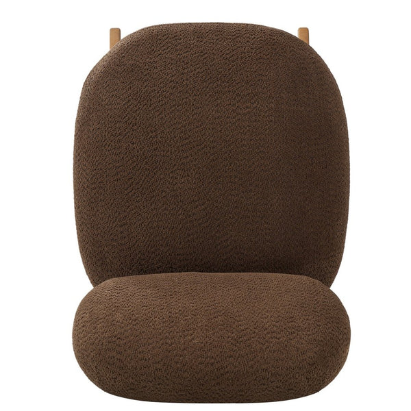 English Elm Amadeo Solid Wood Frame Accent Chair Compact Seat for Reading Nooks and Living Rooms Brown N776P451304B