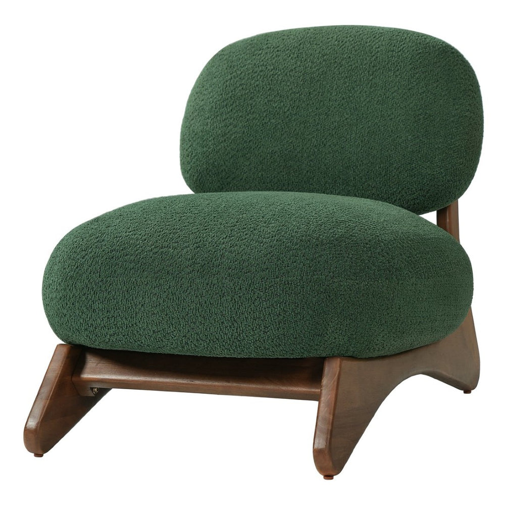 English Elm Amadeo Solid Wood Frame Accent Chair Compact Seat for Reading Nooks and Living Rooms Olive Green N776P451304G