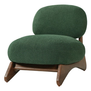 English Elm Amadeo Solid Wood Frame Accent Chair Compact Seat for Reading Nooks and Living Rooms Olive Green N776P451304G