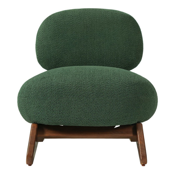 English Elm Amadeo Solid Wood Frame Accent Chair Compact Seat for Reading Nooks and Living Rooms Olive Green N776P451304G