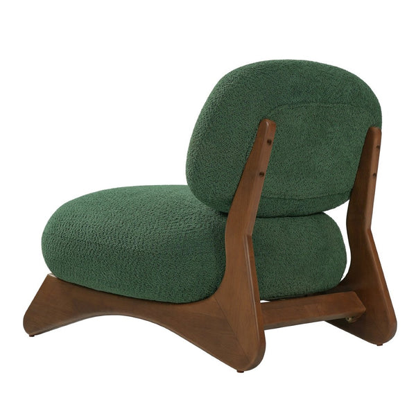 English Elm Amadeo Solid Wood Frame Accent Chair Compact Seat for Reading Nooks and Living Rooms Olive Green N776P451304G