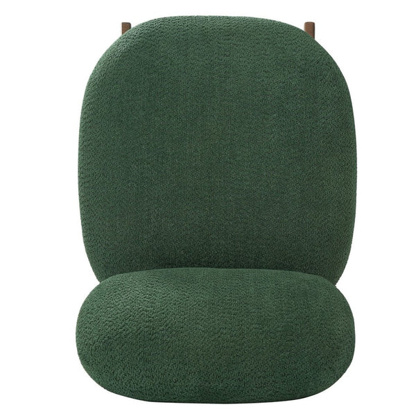 English Elm Amadeo Solid Wood Frame Accent Chair Compact Seat for Reading Nooks and Living Rooms Olive Green N776P451304G