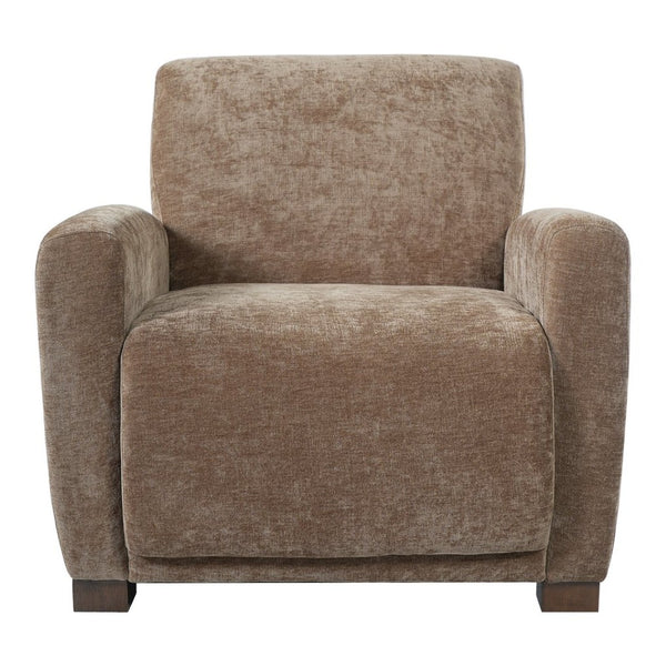 English Elm Aurora Upholstered Accent Armchair Tailored Cushioning for Reading Nooks and Bedroom Corners Brown N776P469982B