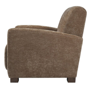 English Elm Aurora Upholstered Accent Armchair Tailored Cushioning for Reading Nooks and Bedroom Corners Brown N776P469982B