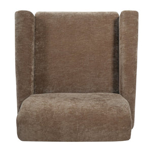 English Elm Aurora Upholstered Accent Armchair Tailored Cushioning for Reading Nooks and Bedroom Corners Brown N776P469982B