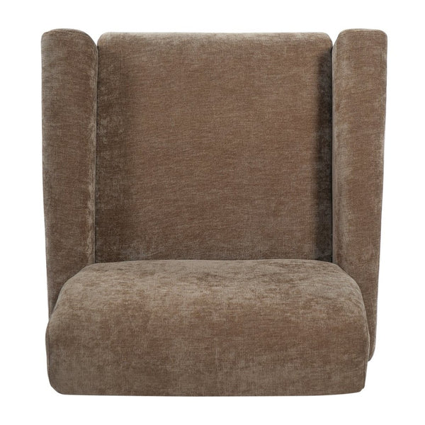 English Elm Aurora Upholstered Accent Armchair Tailored Cushioning for Reading Nooks and Bedroom Corners Brown N776P469982B
