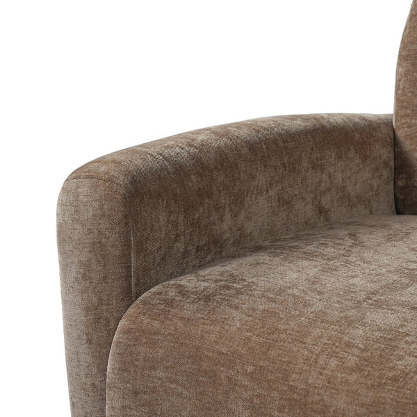 English Elm Aurora Upholstered Accent Armchair Tailored Cushioning for Reading Nooks and Bedroom Corners Brown N776P469982B