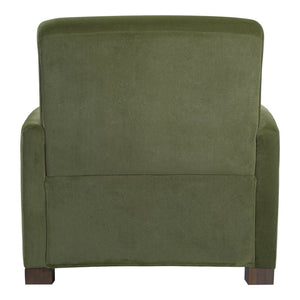 English Elm Aurora Upholstered Accent Armchair Tailored Cushioning for Reading Nooks and Bedroom Corners Olive Green N776P469982G