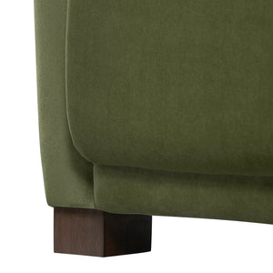 English Elm Aurora Upholstered Accent Armchair Tailored Cushioning for Reading Nooks and Bedroom Corners Olive Green N776P469982G