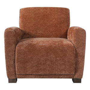 English Elm Aurora Upholstered Accent Armchair Tailored Cushioning for Reading Nooks and Bedroom Corners Brick red N776P469982R