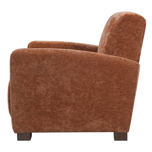 English Elm Aurora Upholstered Accent Armchair Tailored Cushioning for Reading Nooks and Bedroom Corners Brick red N776P469982R