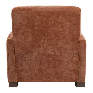 English Elm Aurora Upholstered Accent Armchair Tailored Cushioning for Reading Nooks and Bedroom Corners Brick red N776P469982R