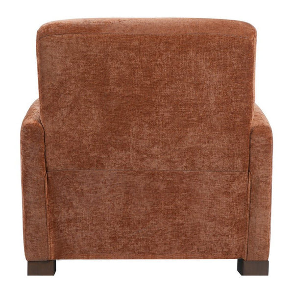 English Elm Aurora Upholstered Accent Armchair Tailored Cushioning for Reading Nooks and Bedroom Corners Brick red N776P469982R