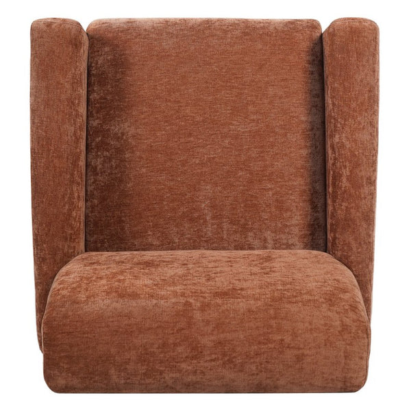 English Elm Aurora Upholstered Accent Armchair Tailored Cushioning for Reading Nooks and Bedroom Corners Brick red N776P469982R
