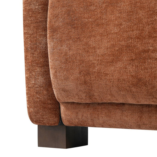 English Elm Aurora Upholstered Accent Armchair Tailored Cushioning for Reading Nooks and Bedroom Corners Brick red N776P469982R