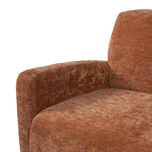English Elm Aurora Upholstered Accent Armchair Tailored Cushioning for Reading Nooks and Bedroom Corners Brick red N776P469982R