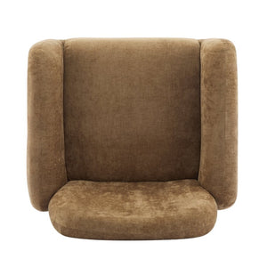 English Elm Audrey Armchair Wrap Around Solid Wood Frame Scandinavian Lounge Reading Chair Tan 31.75 L x 30.5 W x 31.25 H Single N776P482827T