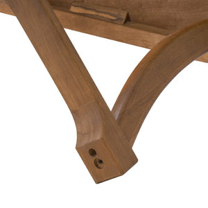 English Elm Will Six Seat Oak Veneer Farmhouse Dining Table with Curved Trestle Base N776P490237W