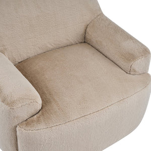 English Elm Ayden Plush Fabric Swivel Chair with Barrel Silhouette for Living Room or Reading Nook N776P492150B
