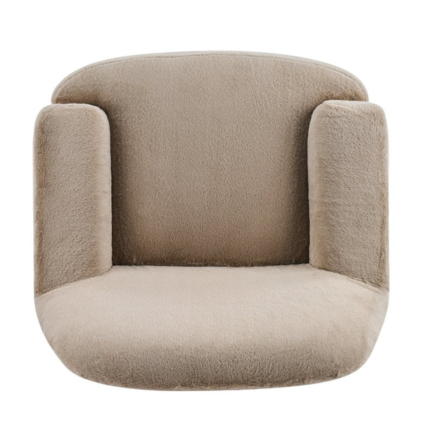 English Elm Ayden Plush Fabric Swivel Chair with Barrel Silhouette for Living Room or Reading Nook N776P492150B