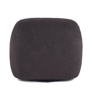 English Elm Ayden Barrel Swivel Chair Plush Teddy Fabric 360 Rotation for Living Room N776P492150D