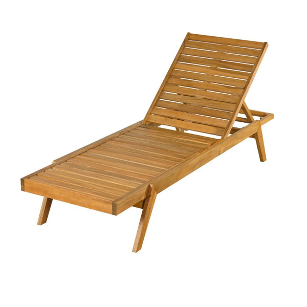 English Elm Caily Acacia Hardwood Outdoor Chaise Lounge Set of Two with Adjustable Backrest N776P495306G