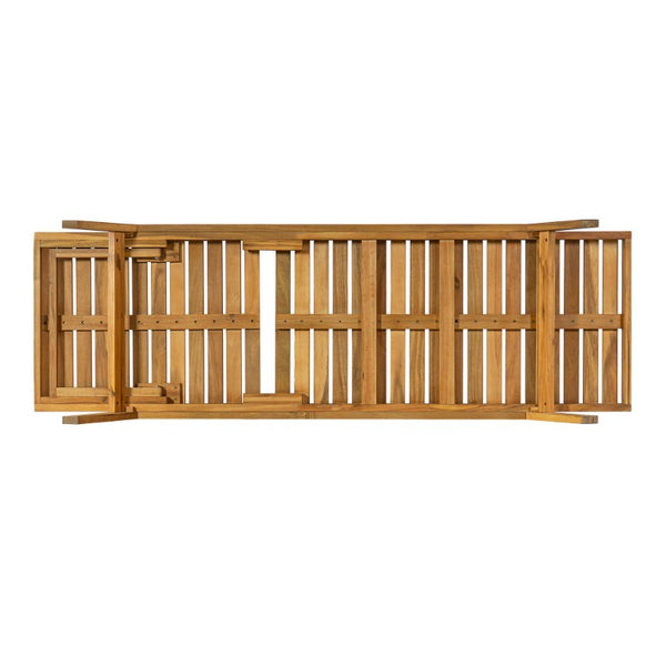 English Elm Caily Acacia Hardwood Outdoor Chaise Lounge Set of Two with Adjustable Backrest N776P495306G