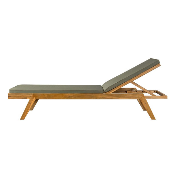 English Elm Caily Acacia Hardwood Outdoor Chaise Lounge Set of Two with Adjustable Backrest N776P495306G