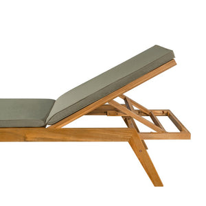English Elm Caily Acacia Hardwood Outdoor Chaise Lounge Set of Two with Adjustable Backrest N776P495306G