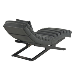 English Elm Modern PU Leather Chaise Lounge with X Base for Living Room or Bedroom Rest N776P498768B