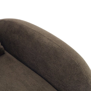 English Elm Maxx Plush Accent Armchair Wraparound Back Foam Cushion for Living Room Nooks Black, Dark Brown N776P499883D