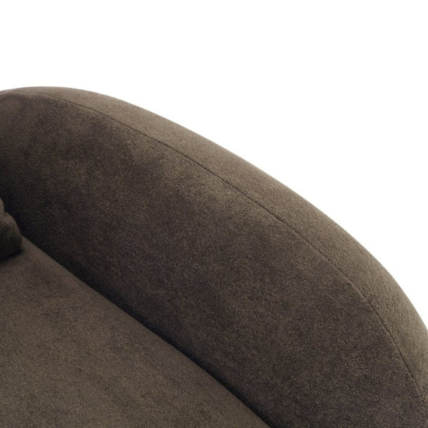 English Elm Maxx Plush Accent Armchair Wraparound Back Foam Cushion for Living Room Nooks Black, Dark Brown N776P499883D