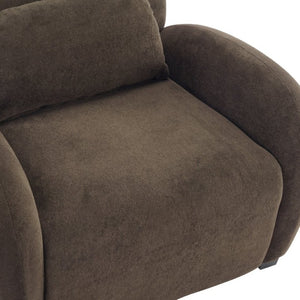 English Elm Maxx Plush Accent Armchair Wraparound Back Foam Cushion for Living Room Nooks Black, Dark Brown N776P499883D